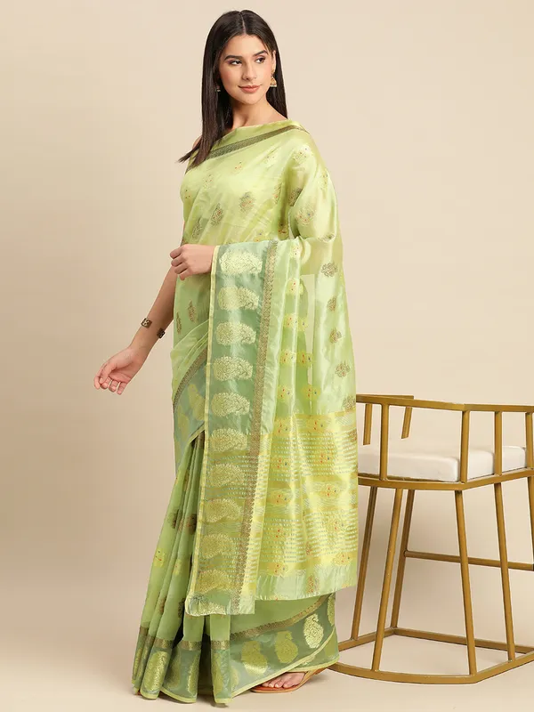 See_Green_Organza_Silk_Saree